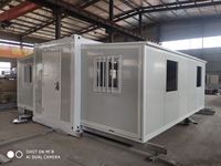 Maison modulaire extensible à 2 chambres en conteneur avec design moderne, isolation phonique et thermique, certifiée CE