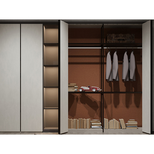 Nouvelle conception de meubles de chambre à coucher : Armoire à portes battantes en <span class=keywords><strong>bois</strong></span> et verre, designs de placards en <span class=keywords><strong>bois</strong></span> - Product Image 3