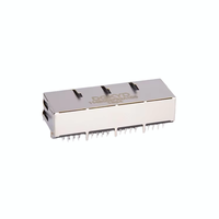 1x4 Quad Port Cat5/Cat5e blindé plaqué or, connecteur magnétique de qualité industrielle, 100BASE-TX LED RJ45 Ethernet, aérospatiale, PCB, solaire