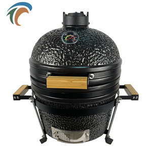 <span class=keywords><strong>Barbecue</strong></span> en céramique Kamado 16 pouces, <span class=keywords><strong>Barbecue</strong></span> Vertical d'intérieur, charbon de bois, fournitures de jardin extérieur, Patio, queue de feu en forme d'œuf, four à fumée - Product Image 2