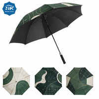 Parapluie de golf de haute qualité à motif planètes et orbites célestes, avec cadre résistant au vent fort, pour articles promotionnels de marque artistique