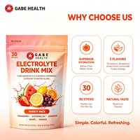 Poudre de mélange de boissons électrolytiques en gros, vitamines, sodium, potassium, magnésium, 5 saveurs de fruits, 30 bâtonnets pour l'hydratation quotidienne, personnalisable