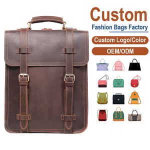 Sac à dos pour homme en cuir véritable avec sangles à boucle |   Fabrication sur mesure OEM/ODM pour les marques Heritage et Outdoor - Product Image 1