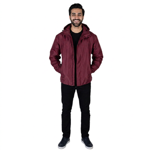 Men's New Fashion Lightweight <b>Warm</b> Windbreaker <b>Jacket</b> with Zipper Solid Pattern Windbreaker <b>Jacket</b> for Autumn Season OEM - Product Image 1