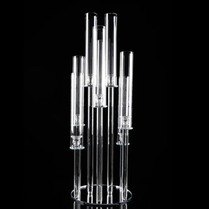 Candélabre en cristal durable LANJO, grand centre de table, tubes en verre, décorations en cristal. - Product Image 4