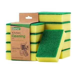 Sh4387 nhà bếp không trầy xước chà món ăn bọt biển hai mặt Làm Sạch Cọ Rửa miếng bọt biển cho các món ăn chậu Chảo bồn rửa - Product Image 1