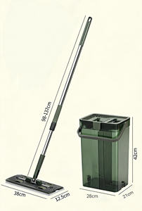 Ensemble de <span class=keywords><strong>seau</strong></span> et de serpillière en microfibre réutilisable à haute efficacité antibactérienne avec 1 tampon de serpillière, serpillière de nettoyage professionnelle pour le nettoyage des sols - Product Image 6
