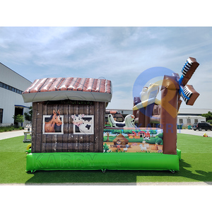 Château gonflable sur le thème de la ferme avec moulin à vent et animaux pour les fêtes d'<span class=keywords><strong>anniversaire</strong></span> sur le thème de la ferme et les événements de maternelle - Product Image 4