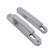 Manija de cerradura de embutir de aleación de aluminio blanca de 92 mm de distancia, color personalizable, para herrajes de puertas de entrada de madera y PVC, venta al por mayor