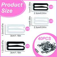 Clips Metálicos para Trajes de Baño, Anillos y Deslizadores para Tirantes de Sujetador, para Tops de Traje de Baño y Lencería
