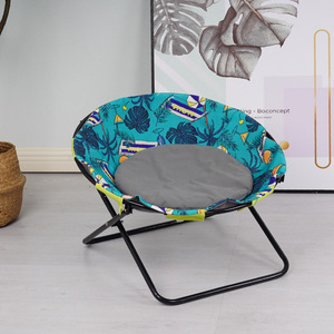 Foldable Round Pet <b>Bed</b> For Cats With Tropical Print Design Indoor Outdoor Use - Product Image 1