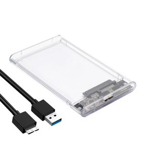 Caja de Disco Duro de Plástico Blanco Transparente de <span class=keywords><strong>2</strong></span>,5 Pulgadas, USB3.0 Externo, SSD Mecánico, Alta Velocidad de Transmisión - Product Image 1