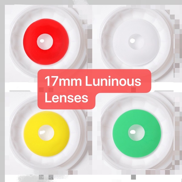 Pseyeche Luminous Lenses17mm Mini Sclera Lens Halloween Contact Lenses UV Glow Color Contact Lens