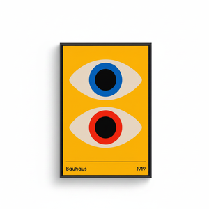 Bauhaus Eye Canvas Art: Bold Modernist Geometric Print,<b>BLACK</b> <b>FRAMED</b> CANVAS - Product Image 2