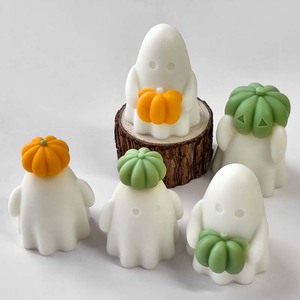 Moule en silicone pour artisanat DIY d'Halloween en gros : fantôme et citrouille pour bougies parfumées et décorations en plâtre, outils de pâtisserie - Product Image 3
