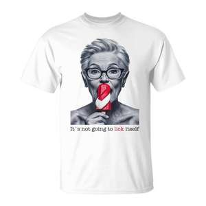 T-shirt Granny Licking Popsicle, avec image graphique amusante : It's Not Going To Lick Itself - Product Image 2