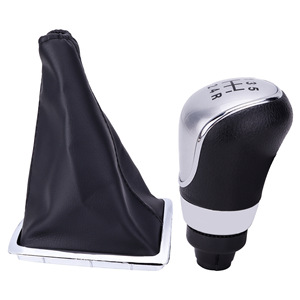 Ford Focus Manual Gear <b>Knob</b> Leather <b>Shift</b> Dust Cover Silver 5 Speed Ergonomic Car Accessory - Product Image 4