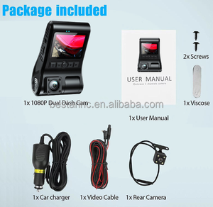 유니버설 자동차 운전 레코더 야간 투시경 대시 카메라 전후의 3 가지 녹음 - Product Image 5