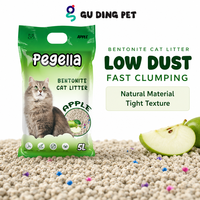 Litière pour chat en bentonite à granulométrie fine, faible odeur, agglomération ferme, 5L, pour usage domestique, facile à ramasser, écologique, haute absorption, marque privée