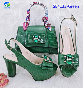 Scarpe 2024 <span class=keywords><strong>Chic</strong></span> e set di borse con tacco alto con plateau che abbinano borsa di alta qualità per signora - Product Image 2