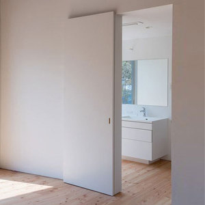 Sistema Completo di Porte Scorrevoli a Scomparsa in Tinta Unita con Finitura a Specchio per Soggiorno, Binario Nascosto in Alluminio, <span class=keywords><strong>Porta</strong></span> Invisibile Effetto Ghost - Product Image 3