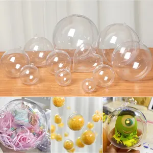 XMAS Transparent Round Ball Christmas Wedding Party Decoration Candy Flower Balls Home Decor Drop Ball