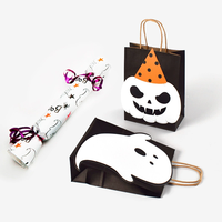 Sacs en papier kraft personnalisés à impression complète pour Halloween avec logo pour cadeau, bonbon, bougie, shopping et impression numérique sur cadre photo