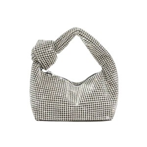 Bolso de noche con nudo de diamantes de imitación, diseño de lujo, personalizado, a la moda, para mujer. - Product Image 4