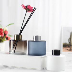 50Ml 100Ml 150Ml 200Ml Cổ Điển Matte Đen Trắng Sương Giá Trống Phẳng Vòng Thủy Tinh Sậy Khuếch Tán Chai - Product Image 2