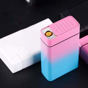 A prova di pressione a prova di vento Custom modello di filo di tungsteno riscaldamento serpentina di tipo-c ricaricabile puntello <span class=keywords><strong>magico</strong></span> custodia per sigarette con accendino - Product Image 1