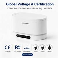 GTSONIC GT-U2 Pembersih Ultrasonik Elektrik 45kHz Perhiasan Gigi Palsu Tangki Baja Tahan Karat SUS304 0.5L Timer Digital 35W Rumah Tangga