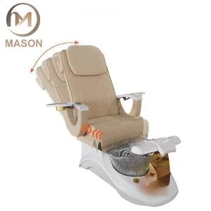 Fauteuil de pédicure professionnel de luxe moderne avec massage, bain à remous, siège inclinable et drainage automatique pour manucure et soins des ongles - Product Image 3