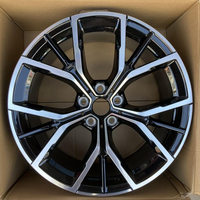 Jantes en alliage forgé monobloc personnalisées JG 17-22 pouces 5/6 trous, finition noir brillant, 5 branches concaves, compatibles BMW Audi Mercedes Sport Sedan