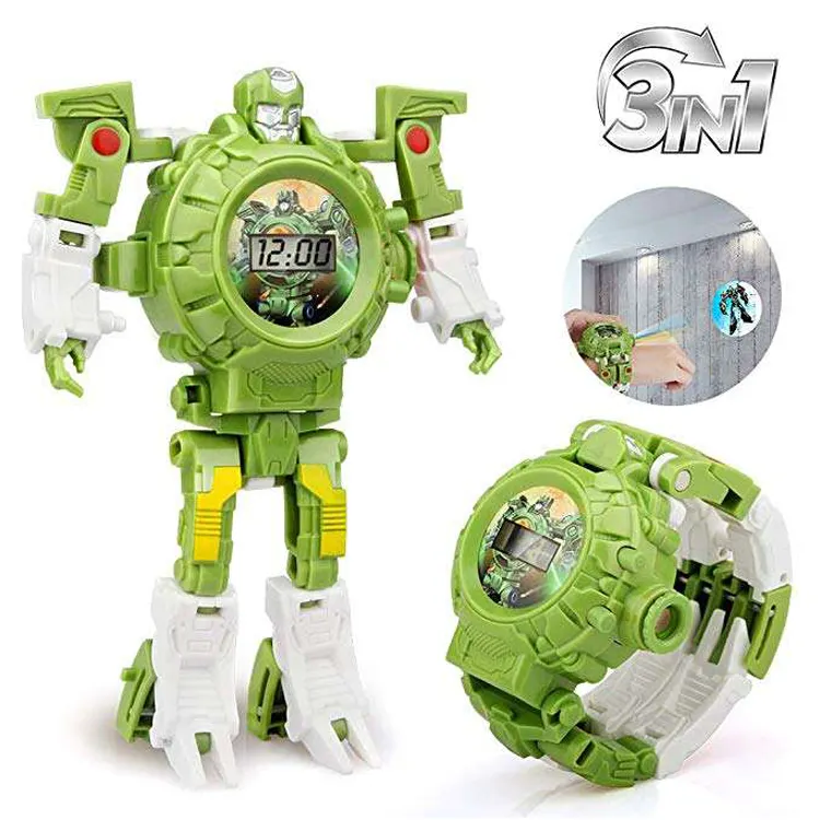 Wholesale Watch Robot 3 In 1 Projection Kids Deformation Robot Watch for Boy and Girl