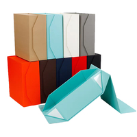 Boîte magnétique rigide en papier texturé noir de haute qualité personnalisée avec logo en feuille d'or, emballage en papier pour produits de beauté pour cheveux et perruques