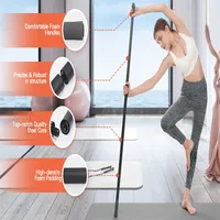Bâton de yoga Bâton d'étirement de 5 pieds Bâton d'exercice d'étirement réglable avec poignée antidérapante Bâton extensible pour l'étirement de l'exercice