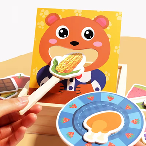 New Stock Newest Kids Role Play Animal Feeding <b>Toy</b> Children Early <b>Education</b> Preschool Food Cognition Wooden <b>Toys</b> - Product Image 2