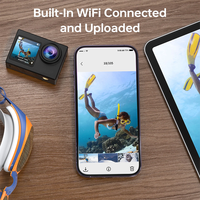 Caméra Sportive d'Action 4K Étanche 30M, Caméra Sous-Marine WiFi Grand Angle 170° avec Double Écran et Télécommande