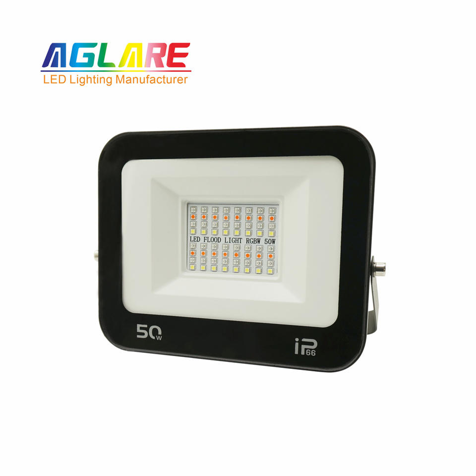 High Lumen Factory Manufacturer Outdoor Ip66 Waterproof Aluminium Portable Rgbw Rgb Led Flood Light