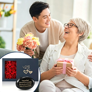 Eternal Flower Valentine's Day <b>Ring</b> <b>Box</b>, Necklace <b>Box</b>, Gift <b>Box</b> for Girlfriend, Window Opening, Premium Rose Packaging <b>Box</b> - Product Image 4