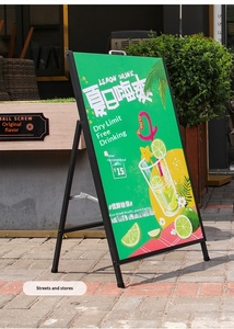 Expositor de Carteles para Exteriores, Vertical, de Doble Cara, Metálico, con Base, Reemplazable, Modelo para Promoción y Reclutamiento - Product Image 3
