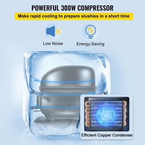 Commercial 300W 110V Stainless Steel Margarita Smoothie Frozen <b>Drink</b> Maker 6L/1.6 Gallons Single-Bowl Slushie Machine for - Product Image 4