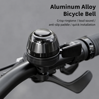 Sonnette de vélo Boyan en alliage d'aluminium noir, son clair et fort, pour guidon de 20 mm, installation facile, personnalisable, échantillons rapides
