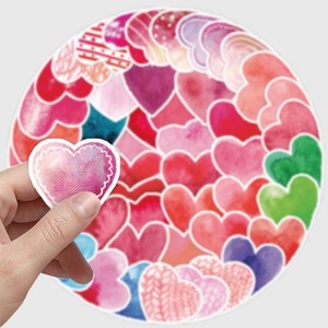 Autocollants personnalisés pour la Saint-Valentin en forme de cœur, autocollants imperméables en PVC pour ordinateur portable, téléphone, <span class=keywords><strong>tablette</strong></span>, autocollants personnalisables pour scrapbooking et journal - Product Image 4