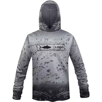 Chemise de pêche pour homme sur mesure, protection UV, antibactérienne, grande taille, en spandex/polyester, imprimée par sublimation, UPF50