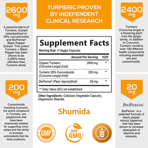 Píldoras de cúrcuma 2600mg, cápsula de curcumina de cúrcuma OEM ODM Support Joint Heart Health - Product Image 4
