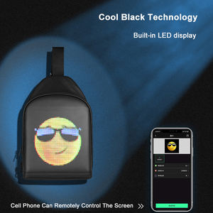 Sac à écran LED numérique portable, contrôle par application, étanche, sac lumineux intelligent à LED, mini sac lumineux à LED pour la publicité, sacs de poitrine - Product Image 5