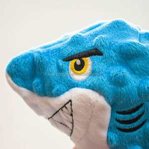 Tùy Chỉnh Con Chó Đồ Chơi Squeak Cá Mập Sang Trọng Đồ Chơi Tương Tác Nhai Crepe Giấy Nhồi Bông Con Chó Đồ Chơi Sang Trọng - Product Image 4