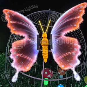 New Arrival Dynamic 3D LED <b>Butterfly</b> Wing <b>Lights</b> for Garden Scenic Decoration Christmas and Wedding Outdoor Display - Product Image 2