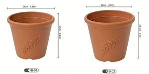 <span class=keywords><strong>Pot</strong></span> de fleurs <span class=keywords><strong>en</strong></span> plastique Roman Rembossed, deux tailles, design moderne, similaire à la terre cuite, pour plantes succulentes, <span class=keywords><strong>vanille</strong></span>, <span class=keywords><strong>pot</strong></span> de jardin <span class=keywords><strong>en</strong></span> plastique - Product Image 3